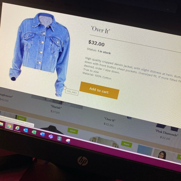 Denim oversized crop jacket www.lashauncilady.com - Picture 1 of 1